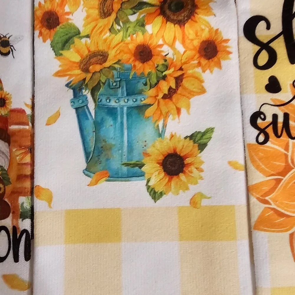 Sunflower Themed Kitchen Towels - Picture 11 of 12